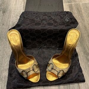 Adidas Gold High Heel Sandals
